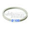 White flat gasket diameter 100 mm
