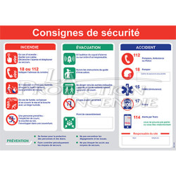 Consigne de sécurité A4