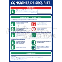 Consigne de sécurité "Chambre médicalisée"