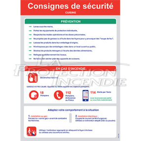Consigne de sécurité "Cuisine"