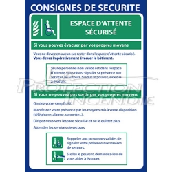 Safety instructions “Waiting area”