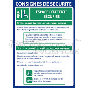 Consigne de sécurité "Espace d'attente"