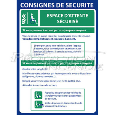 Safety instructions “Waiting area”