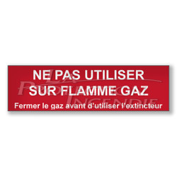 Panneau "Ne pas utiliser sur flamme Gaz"