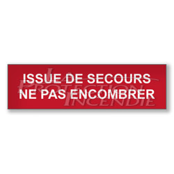 Red sign “EMERGENCY EXIT, DO NOT ENTRY”