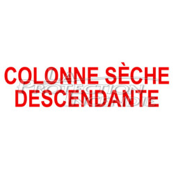 Panneau colonne sèche descendante