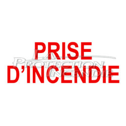 Panneau prise d'incendie