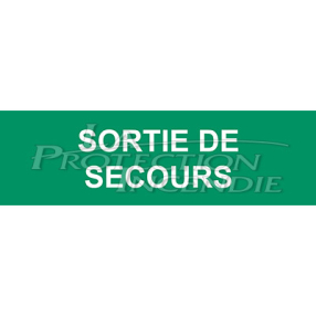 Panneau d'évacuation "SORTIE DE SECOURS"