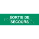 Panneau d'évacuation SORTIE DE SECOURS