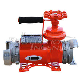Red flow meter from the front