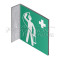Flag support with shower panel Flag support with shower panel