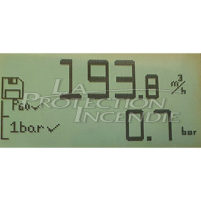Flow meter analog dial.
