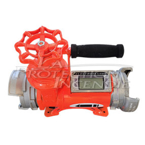 Red flow meter from above.