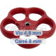 Faucet handwheel - 8mm square
