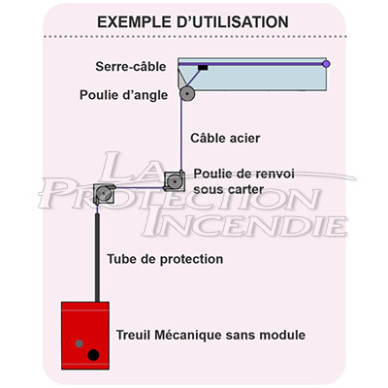 Mechanical winch for smoke extraction system