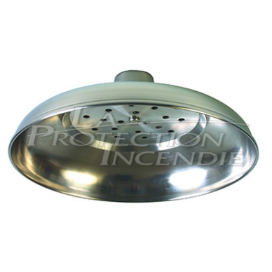 Stainless steel shower head for safety showers and fountains