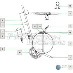 Parts for SICLI Granit 2000 and Srp2 50 wheeled fire extinguishers