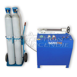 Reloading bench for fire extinguisher and cartridge with adjustable speed