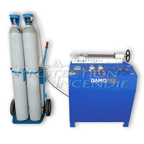 Reloading bench for fire extinguisher and cartridge with adjustable speed