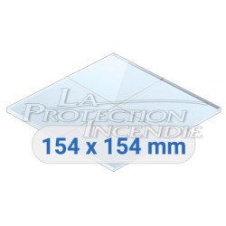 Plexi pour coffret vanne gaz - 154mm