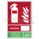 Panneau Extincteur ABF 125 x 190 mm Mousse