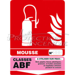 Panneau Extincteur ABF 150 x 200 mm "Mousse"