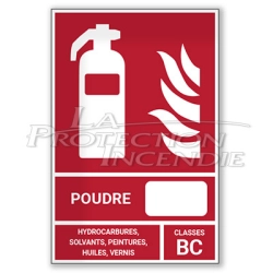 BC Fire Extinguishing Panel 125 x 190 mm “Powder”
