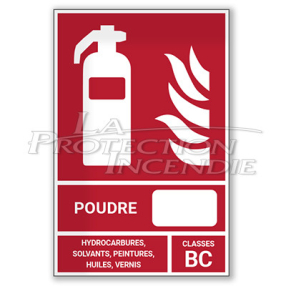 BC Fire Extinguishing Panel 125 x 190 mm “Powder”