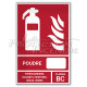 Panneau Extincteur BC 125 x 190 mm Poudre