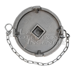 Fire hydrant cap, with chain