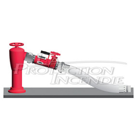 Illustration of a flow controller connected to a fire hydrant in direct control.