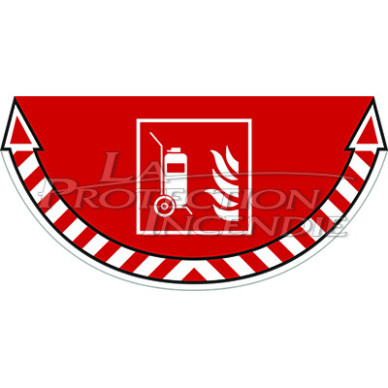 Ground marking Fire extinguisher on wheels Ground marking Fire extinguisher on wheels