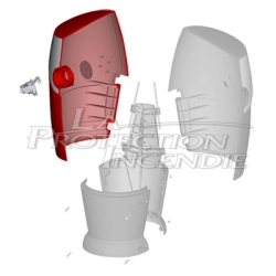 Porte gauche avec serrure carré pour coffret Bayard