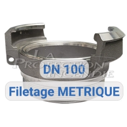 Symmetrical socket - metric thread - DN100 BAYARD