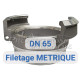 Prise symétrique - filetage métrique - DN65 BAYARD
