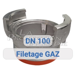 Prise symétrique - filetage gaz - DN100 PAM