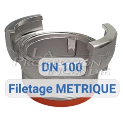 Symmetrical socket - metric thread - DN100 PAM