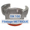 Prise symétrique - filetage métrique - DN100 PAM