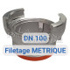 Prise symétrique - filetage métrique - DN100 PAM