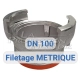 Symmetrical socket - metric thread - DN100 PAM