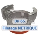 Prise symétrique - filetage métrique - DN65 PAM