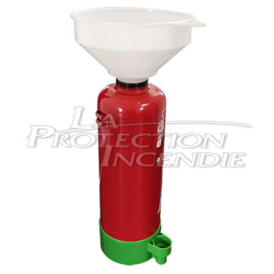 Funnel for floating dose and powder