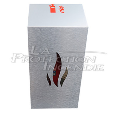 Coffret de protection décoratif X13 Extinbox, en aluminium brossé