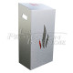 Coffret de protection décoratif X13 Extinbox, en aluminium brossé