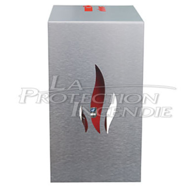 Coffret de protection décoratif X13 Extinbox, en aluminium brossé