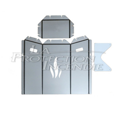 Coffret de protection décoratif X13 Extinbox, en aluminium brossé