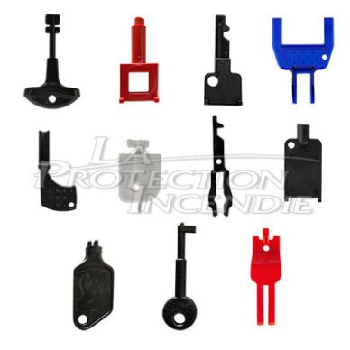 Kit of 11 reset keys for manual releases Kit of 11 reset keys for manual releases