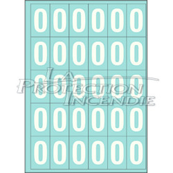 Durable white marking - 25 digits 0 - 4 cm