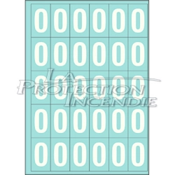 Durable white marking - 25 digits 0 - 4 cm