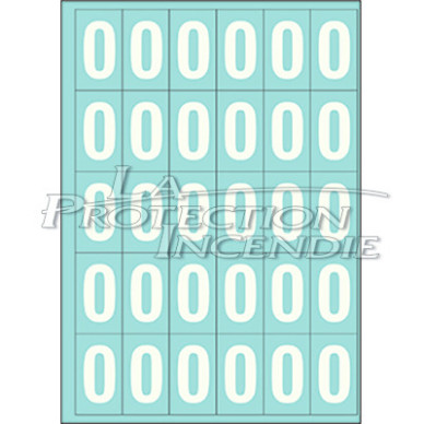 Durable white marking - 25 digits 0 - 4 cm Durable white marking - 25 digits 0 - 4 cm